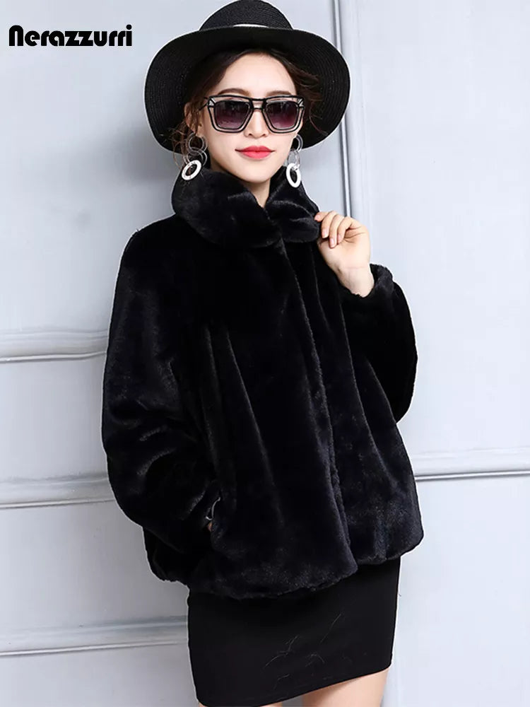 Fur Jacket Women Long Sleeve Coat