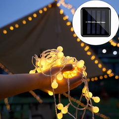 Led Solar Globe Ball String Lights Solar Fairy String Lights for Indoor Outdoor Party Wedding Christmas Tree