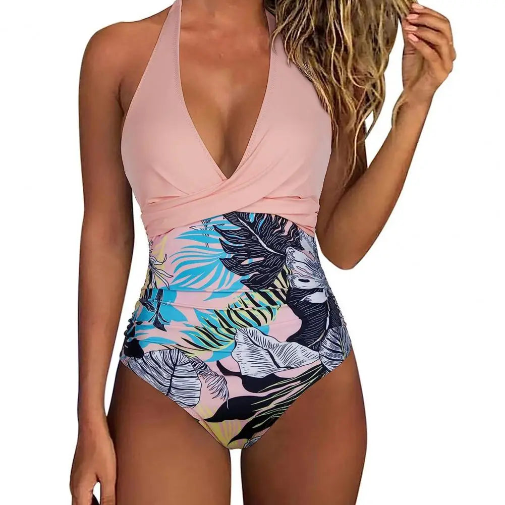 Women Monokini Swimsuit Lightweight Monokini Stylish Women's Halter One-piece Swimsuit