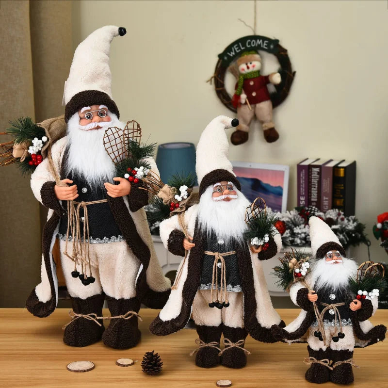 Big Size Christmas Dolls Santa Claus Toys Xmas Figurines Christmas Gift for Kid Gift Christmas for Home Window Table Decoration