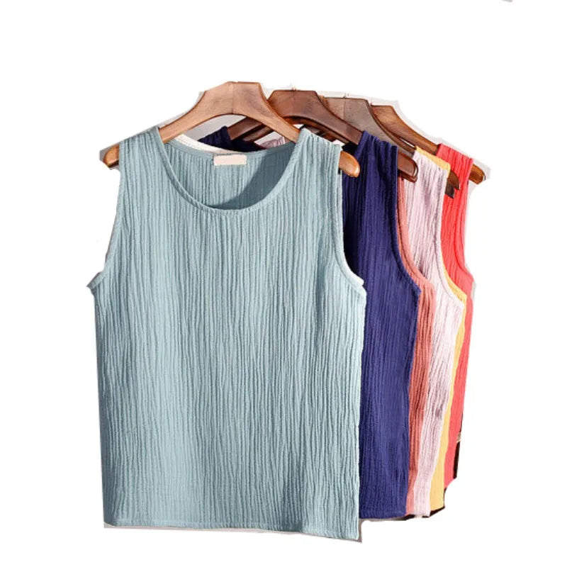 Summer fashion casual Linen Cotton Tanks