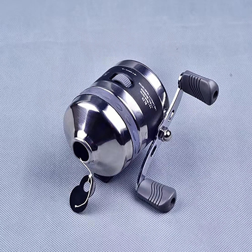 Fishing Reels BL25 Stainless Steel Metal Wheel for Slingshot Shooting Outdoor Hunting Slingshot Fishing Reel Closed