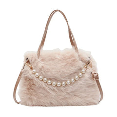 Fashionable Pearl Chain Bag Winter Trendy Single Shoulder Crossbody Bag