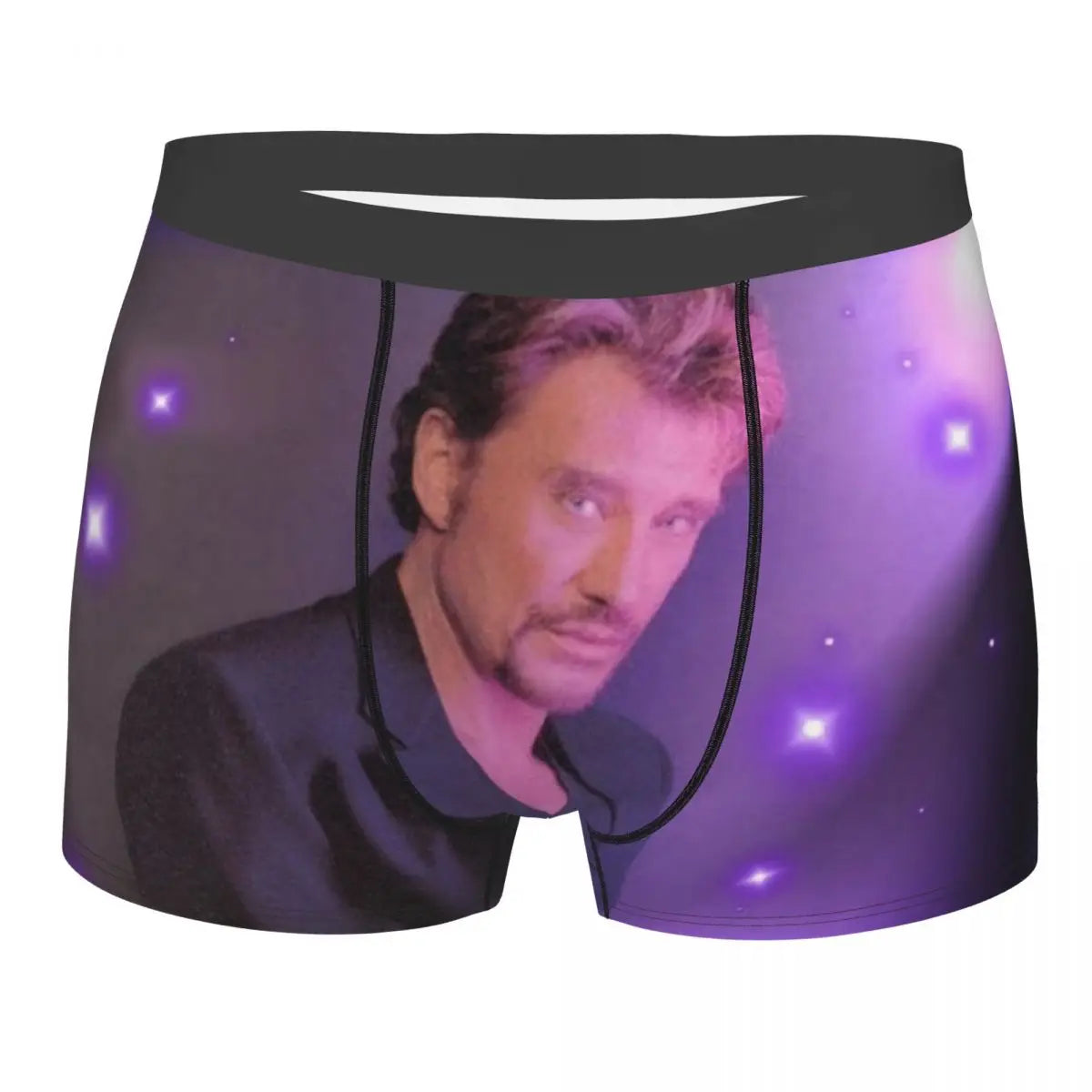 Custom Male Fashion Johnny Hallyday Underwear French Singer Rock Music Boxer Briefs Soft Shorts Panties Underpants