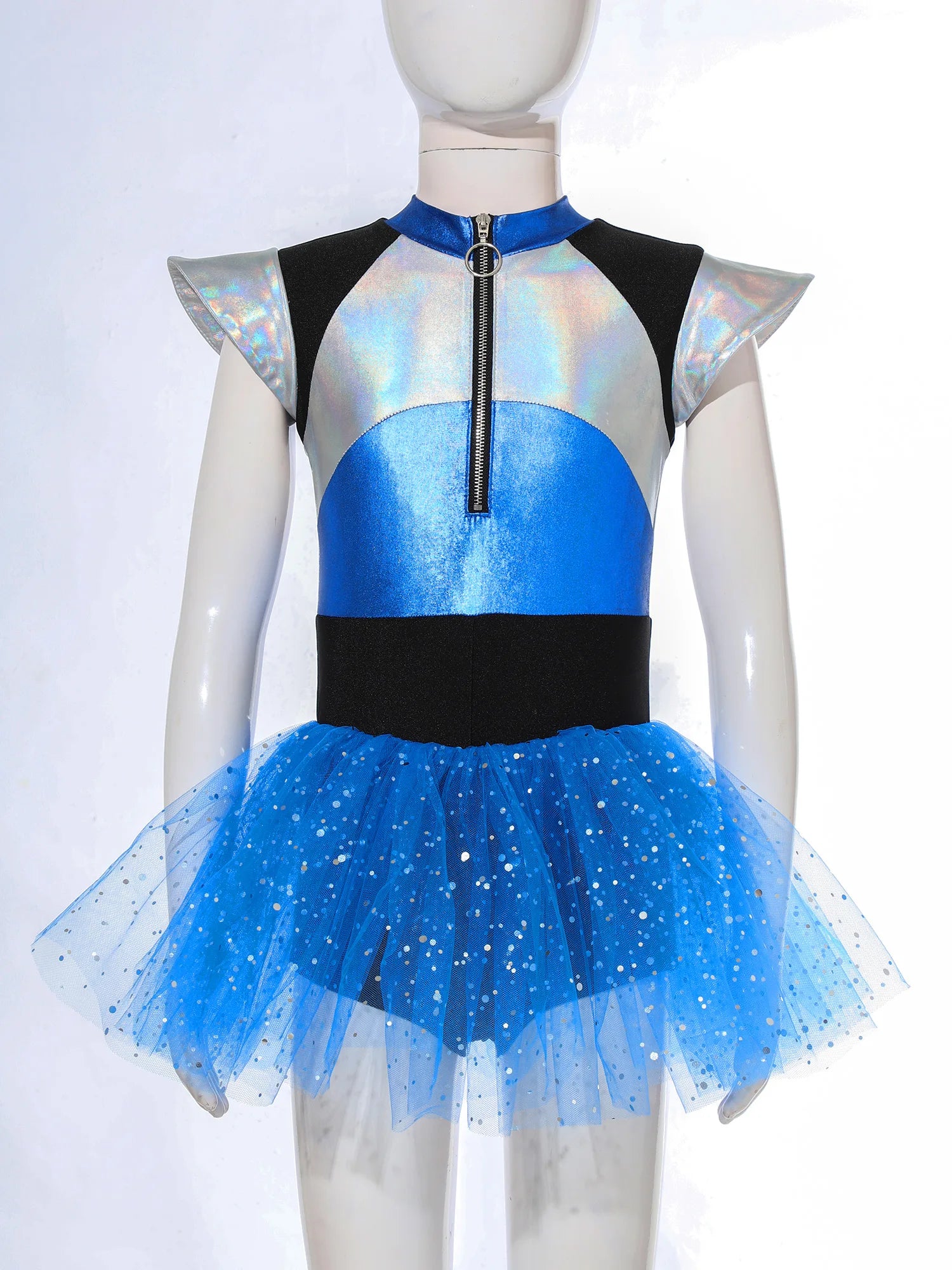 Kids Girls Alien Cosplay Costume Cheerleading Dance Dress