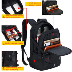 Men's Backpacks Anti-Theft Waterproof Multifunctional 17-Inch Laptop Bag