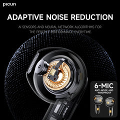 Picun A2 TWS Wireless Earphones Semi-In-Ear Adaptive Noise Reduction HIFI Earphone