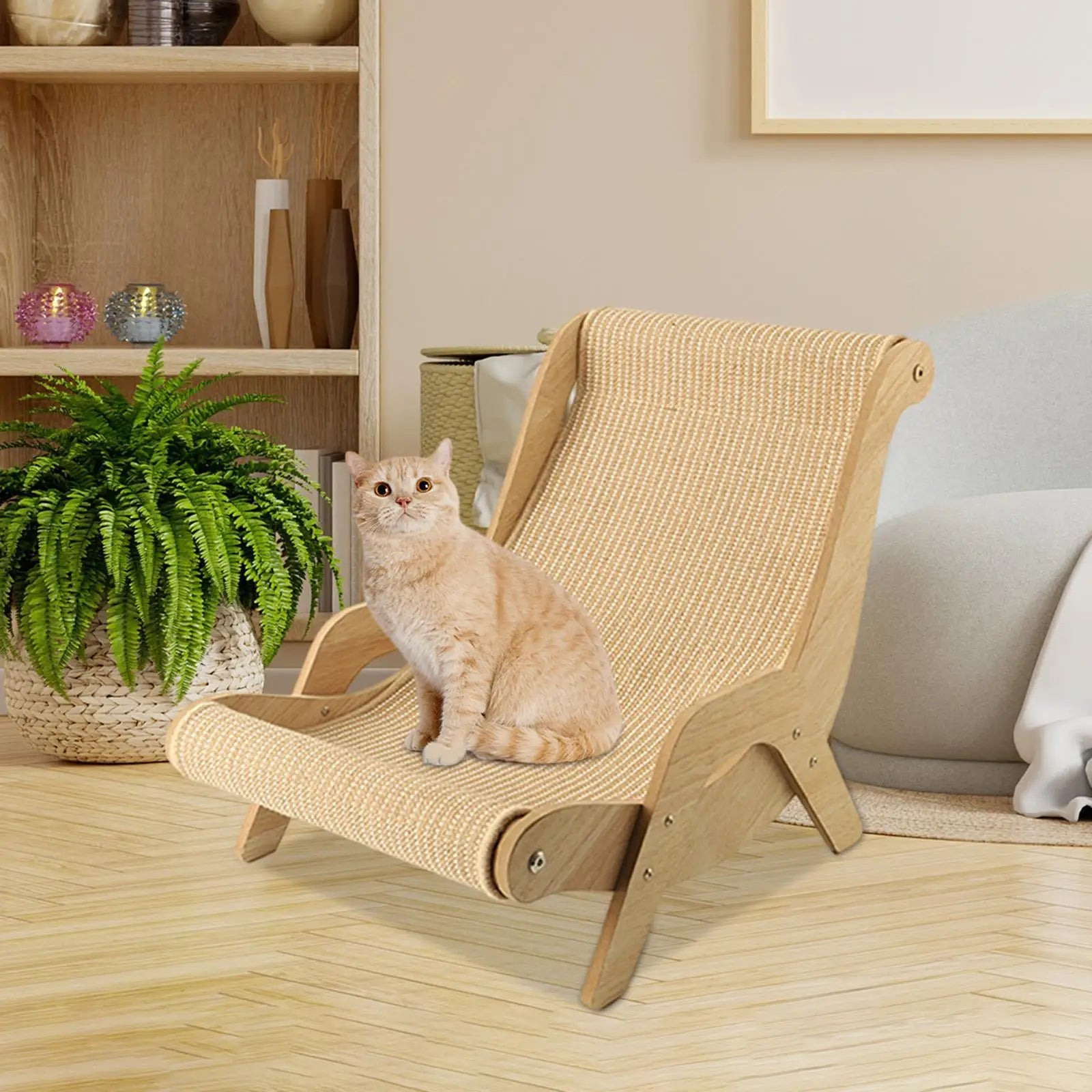 Cat Lounge Chair Cozy Sturdy Cat Lounger Cat Furniture Cat Lounger Cat Hammock Bed Cat Beach Chair for Indoor Cats Kitty Pet Dog