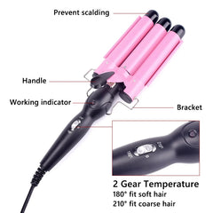 Professional Hair Curling Iron Ceramic Triple Barrel Hair Curler Irons