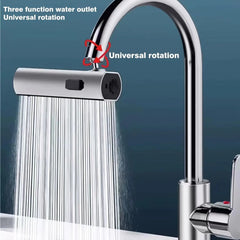 360° Swivel Waterfall Faucet Extension Adapter Sprayer