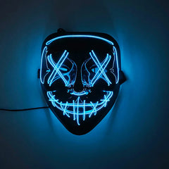 Light Up Haunted house Face Mask LED Luminous Purge Mask Halloween Props