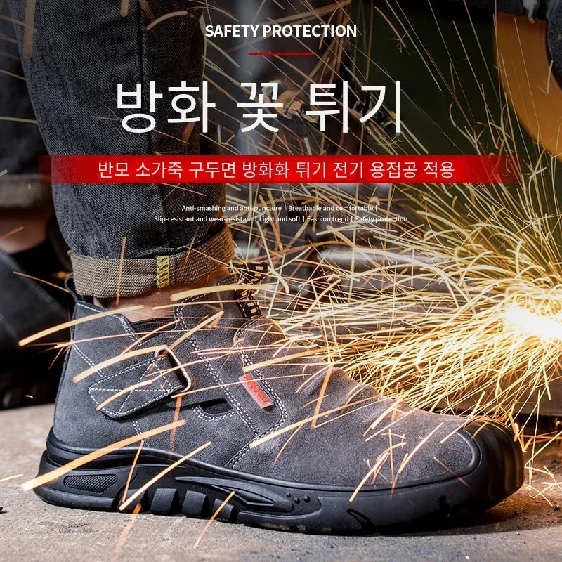 Work Sneakers Men Indestructible Steel Toe Work Shoes Safety Boots For Men