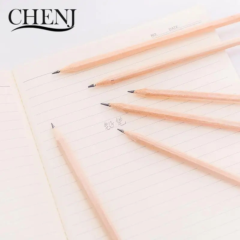 50Pcs Eco Friendly Natural Wood Pencil HB Blank Hexagonal Non-Toxic Standard Pencil