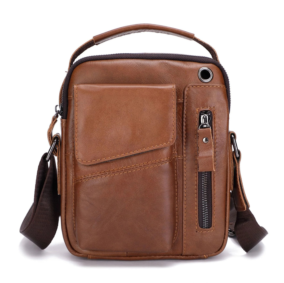 Shoulder Casual Men's Bag Vintage Crossbody s Male Handbag High Capacity Men Genuine Leather Messenger