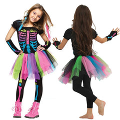 children skeleton cosplay costumes girl halloween party vampire cosplay child fancy dress