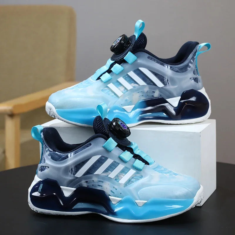 New Lightweight Children Sports Shoes Swivel Buckle Boys Sneakers