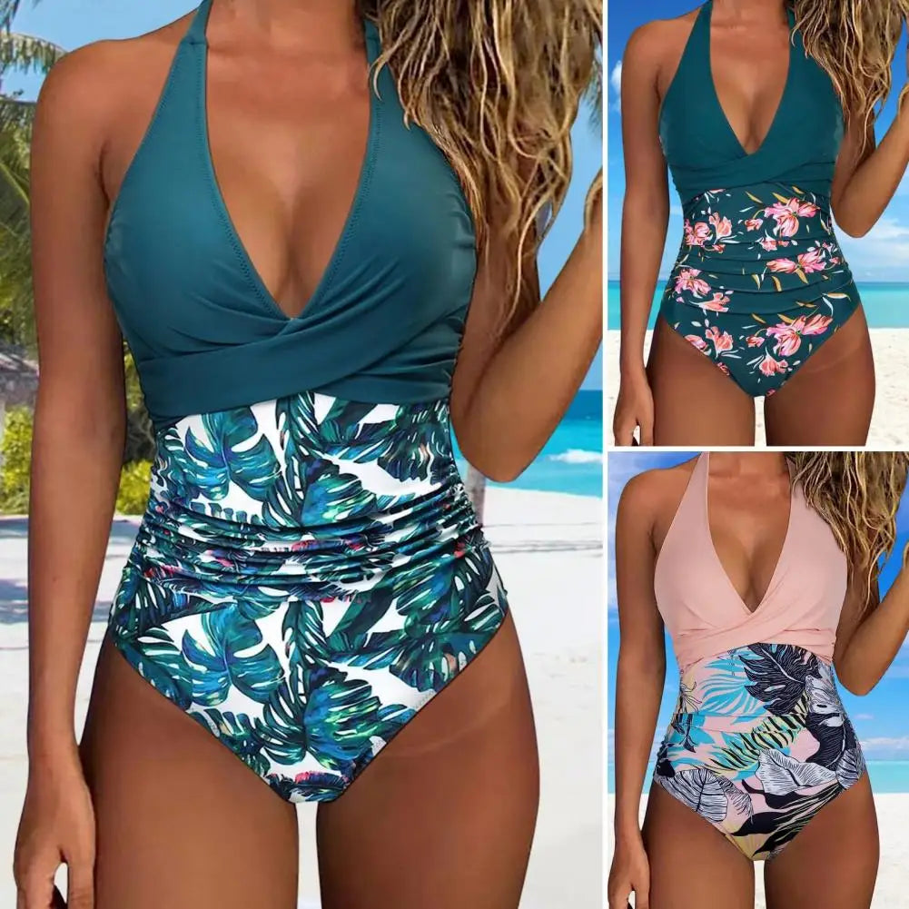 Women Monokini Swimsuit Lightweight Monokini Stylish Women's Halter One-piece Swimsuit