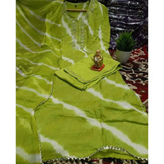 Green Color Party Wear Kurta Pant with Dupatta Set Women Salwar Kameez Suit Set