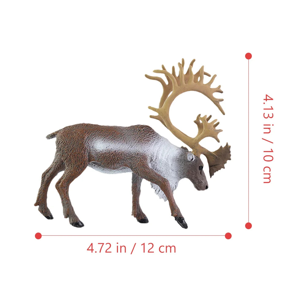 Reindeer Model Ornaments Kids Toy Simulation Wild Animal Decor Decorative Models Home Household Furnishing