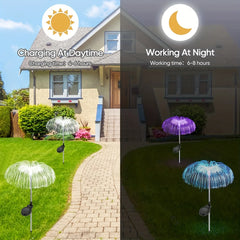 AlliLit 1~6PCs Solar LED Outdoor Garden Lights Jellyfish Decoration