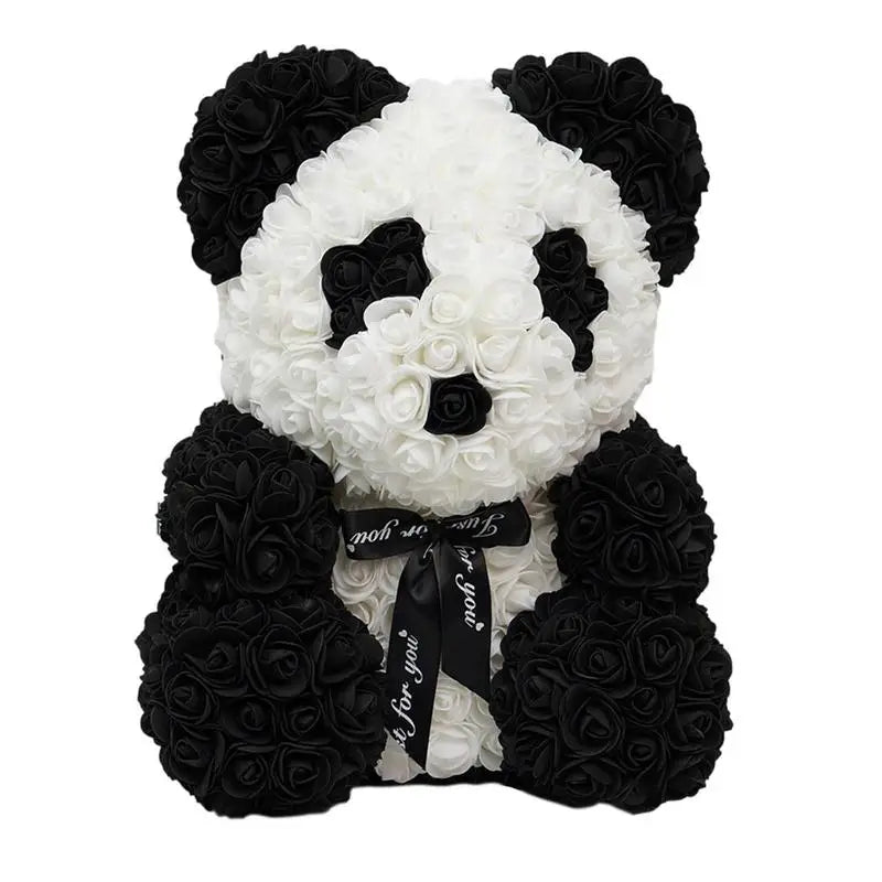 Forever Artificial Flowers Rose Panda Bear Girlfriend Valentines Day gift