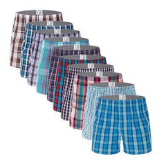 Classic Plaid Men's Boxers Cotton Mens Underwear Trunks