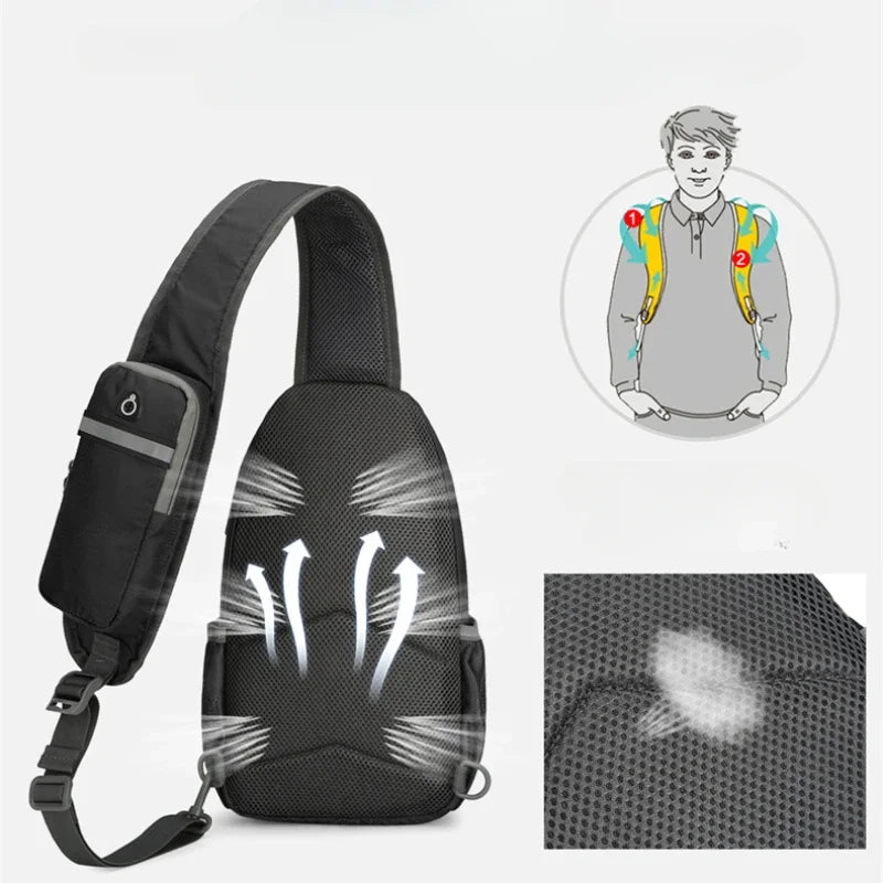 Anti-Theft Waterproof Shoulder Backpack Sling Chest Crossbody Bag Cover Pack Rucksack Bicycle Sport arry oCn Weekender Bag