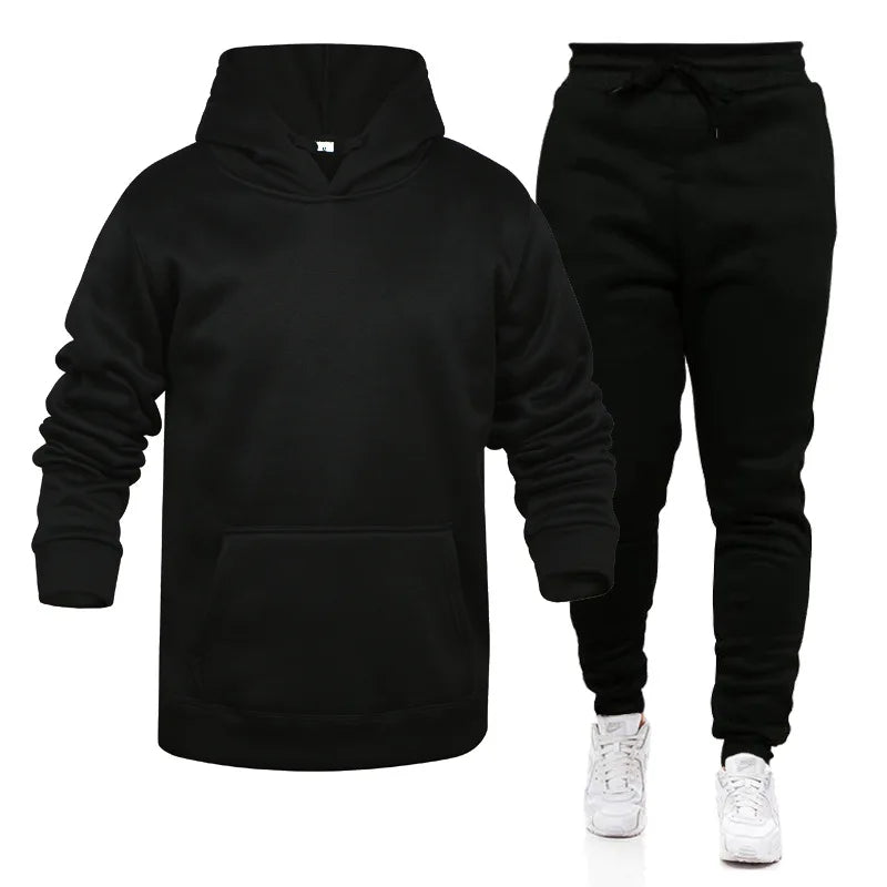 Men's Clothing Fashion Track Suits Sports Wear Jogging Suits Hooded Tracksuit Set Clothes Hoodies+Sweatpants Sweat Suits