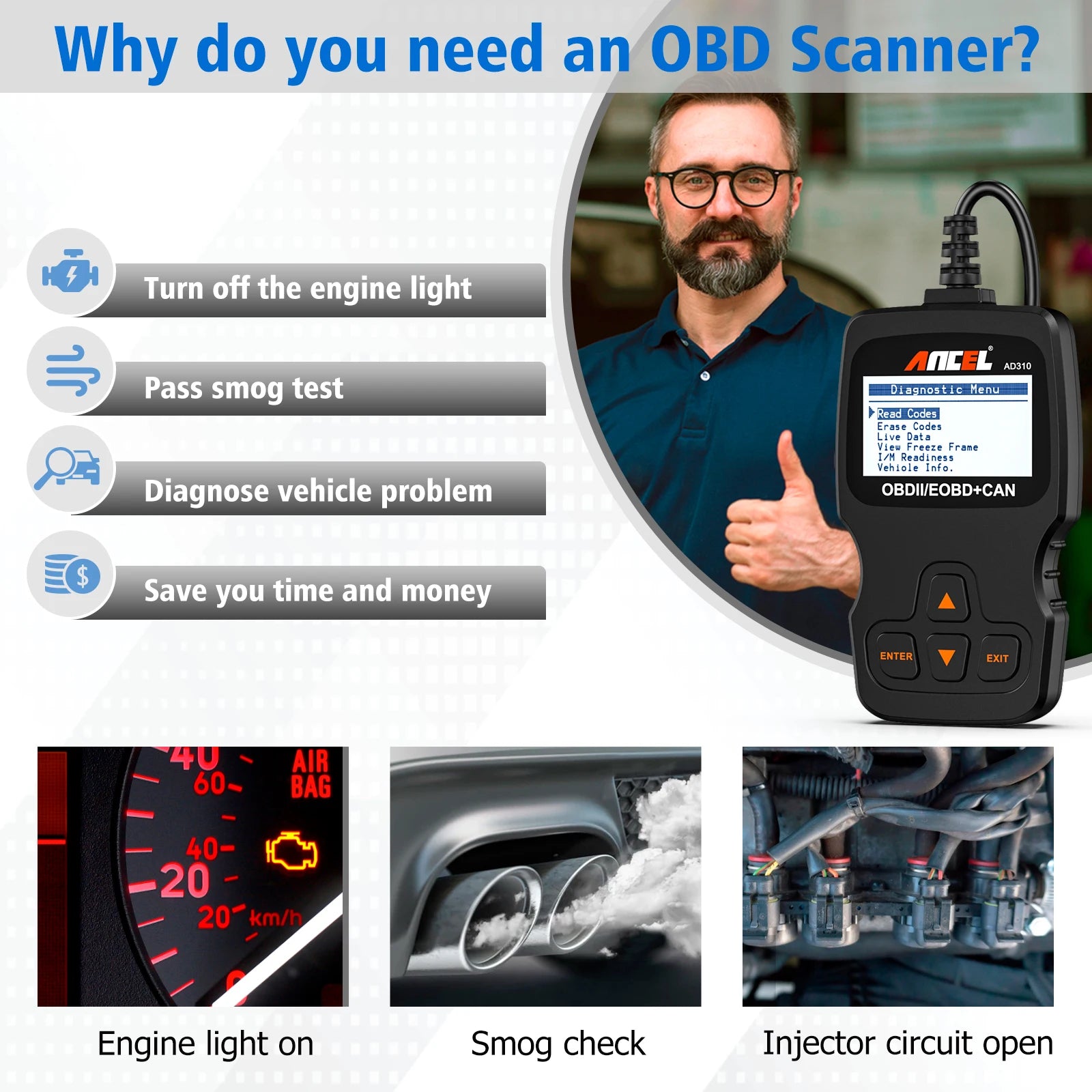 Automotive Professional Code Reader Scanner