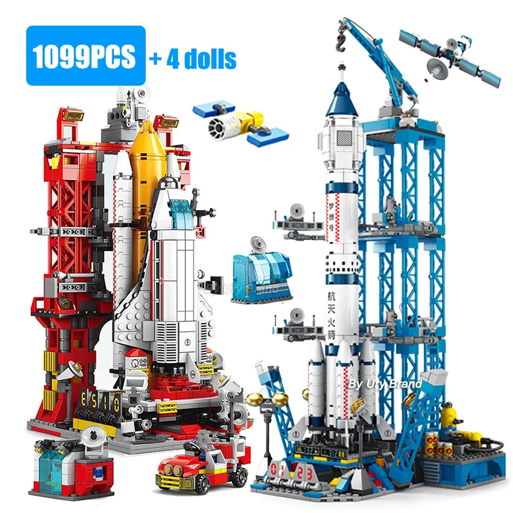 Rocket City Series Aviation Aeroplane Space Station Building Blocks