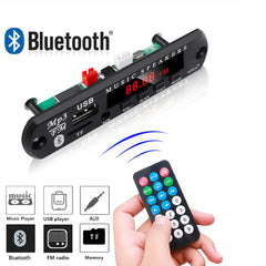 DC 5V 12V Wireless MP3 Decoder Board Bluetooth 5.0 WMA Audio Module USB TF Radio With Screen With Remote Control For Car