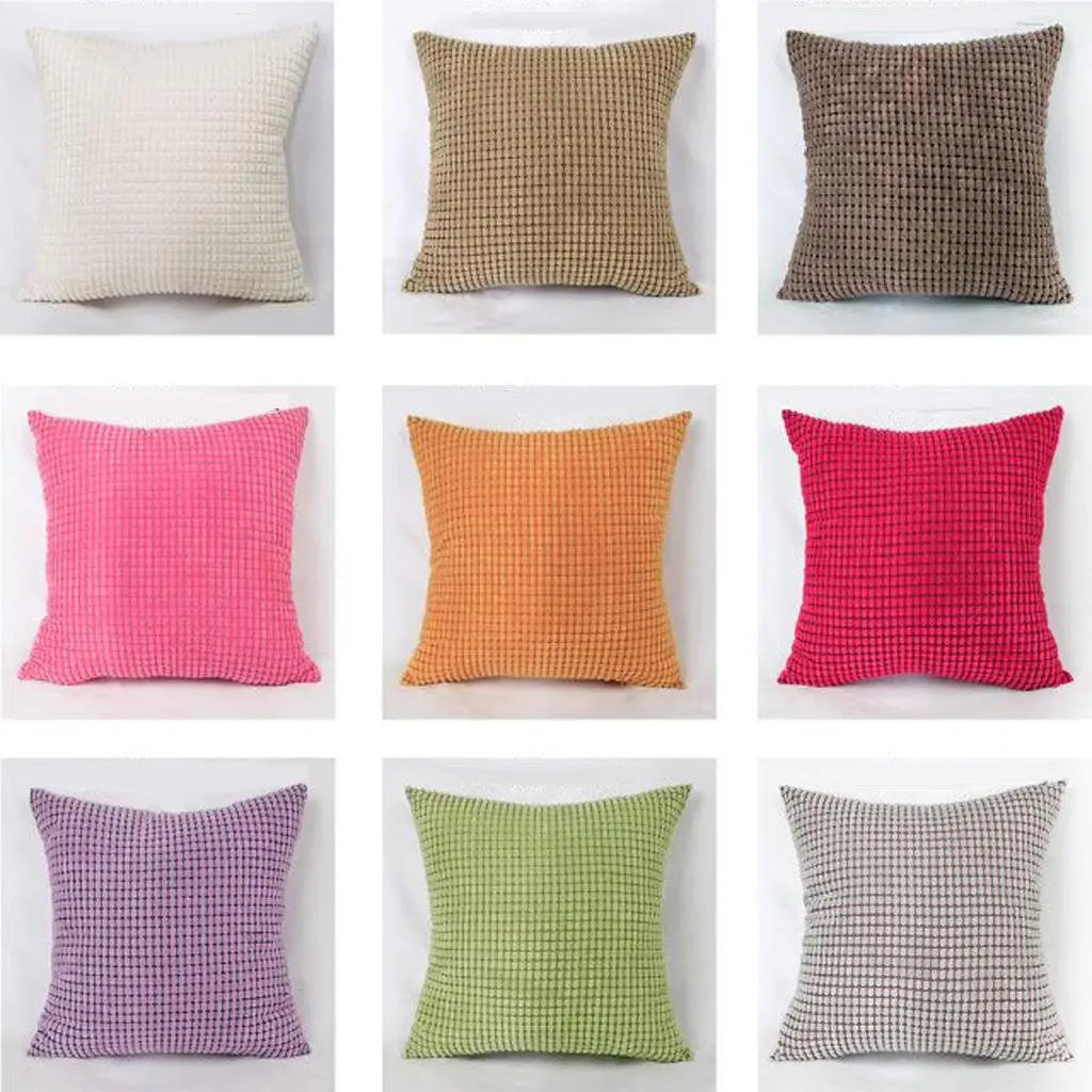 1pcs Corduroy Soft Solid Decorative Square Throw Pillow Covers Set