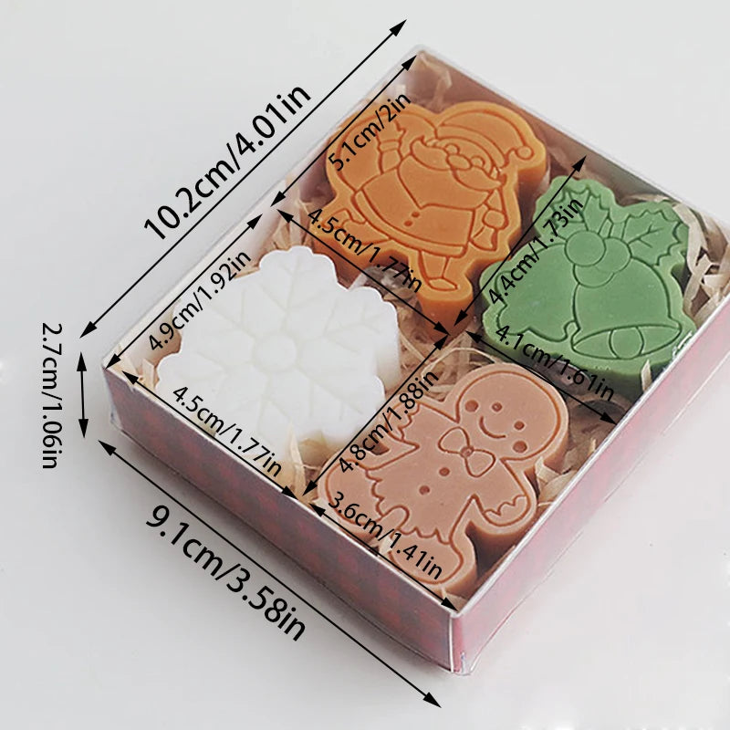 Handheld Gift Box Christmas Aromatherapy Candles Christmas Tree Gingerbread Man Elk Alien Candles