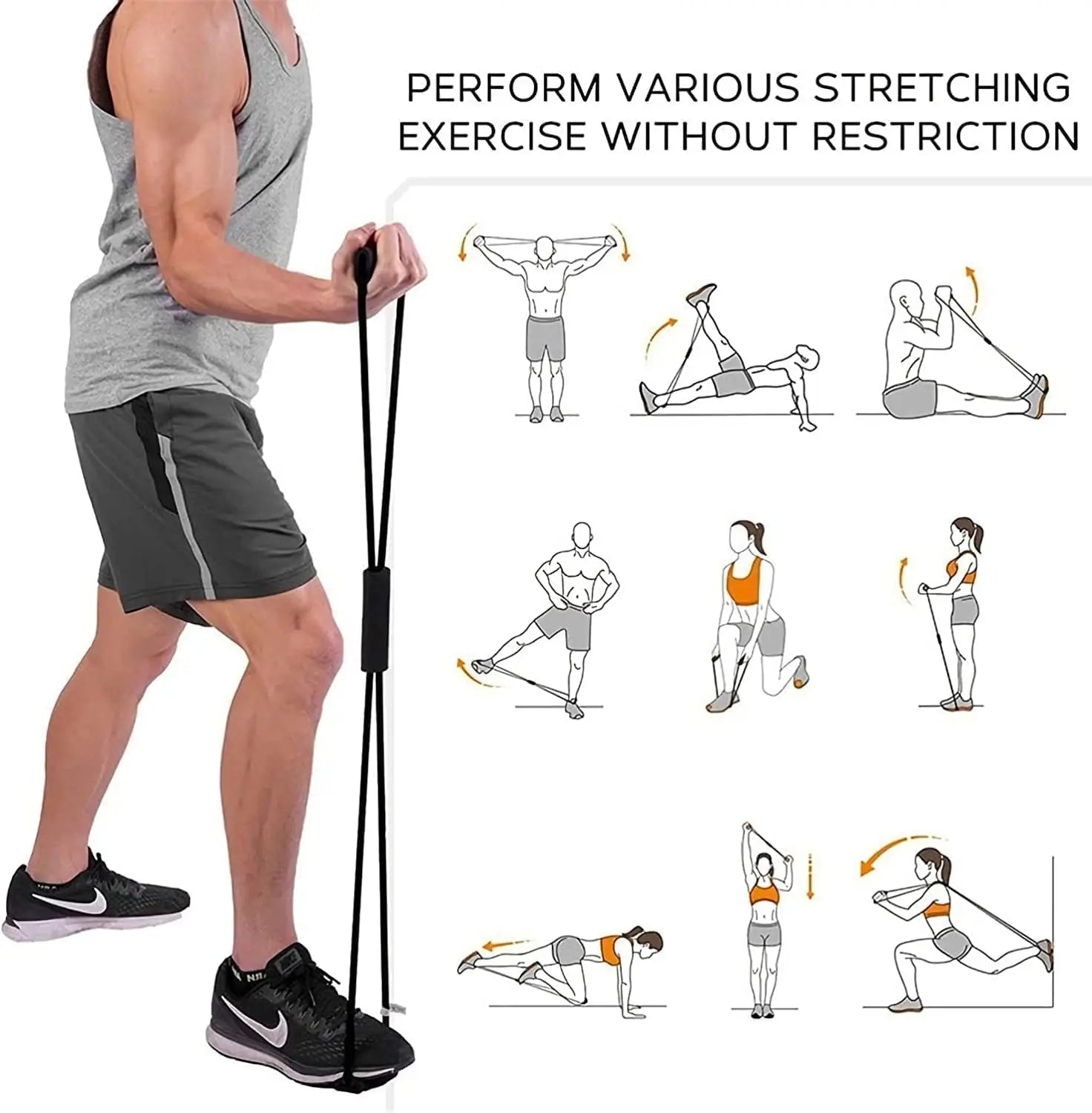 Pull Rope,Chest Arm Back Shoulder Stretch Bands Exercise Equipment