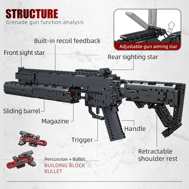 MOULD KING Creative  Desert Eagle Pistol Weapon SWAT Gun 98K MP5 Building Blocks Bricks