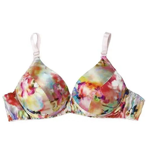 Good quality, affordable, breathable silk bra, thin, without steel rings, inside and outside