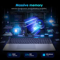 GXMO Intel N95 Laptop 15.6 inch IPS 1920*1080P Laptops Windows 11 Pro Backlight Fingerprint Laptop