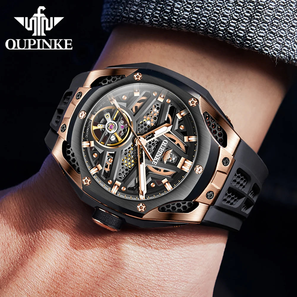 Genuine OUPINKE New In Automatic Mechanical Watch for Men