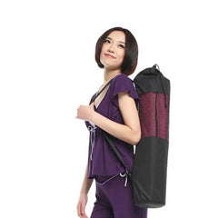 Yoga Mat Bag Exercise Fitness Carrier Nylon Mesh Center Adjustable Strap