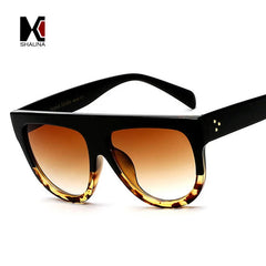 Women Large Gradient Frame Sunglasses Classic Men Clear Lens Sunglasses