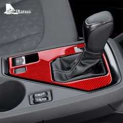 For USDM For Subaru Crosstrek Real Soft Carbon Fiber LHD Sticker Car Gear Shift Panel Interior Trim Protect Accessories