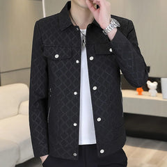 Coat spring thin ins fashion brand new men's personality tooling shirt men's fashion casual plankton handsome slim jacket