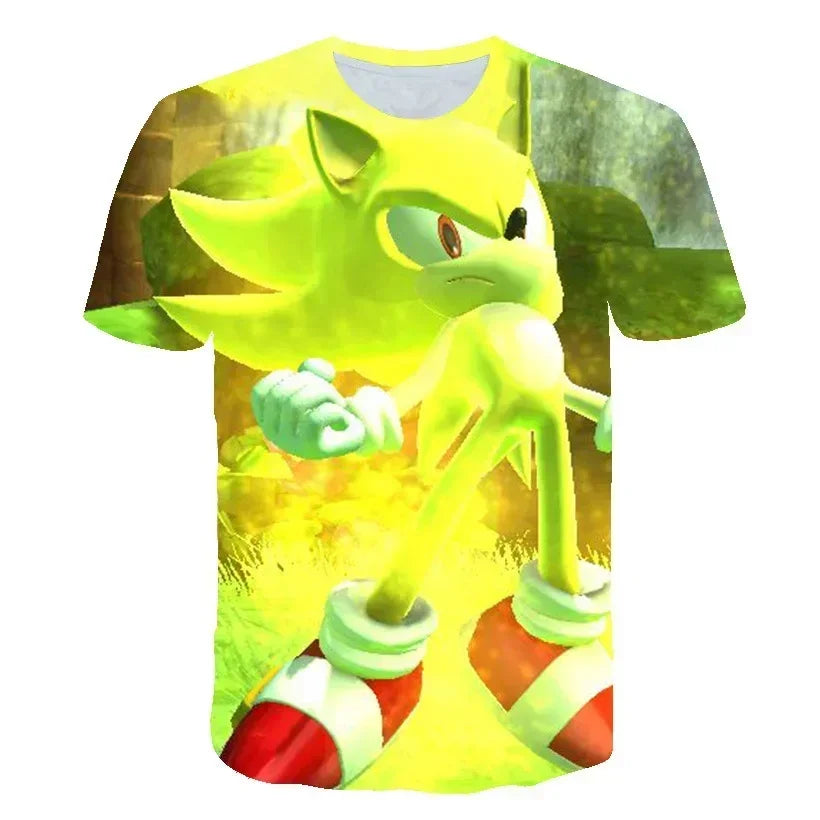 T-shirtChildren's Clothes Sonic 3D for Kids Boys and Girls Cartoon Printing Animation Cosplay Clothing Accessories