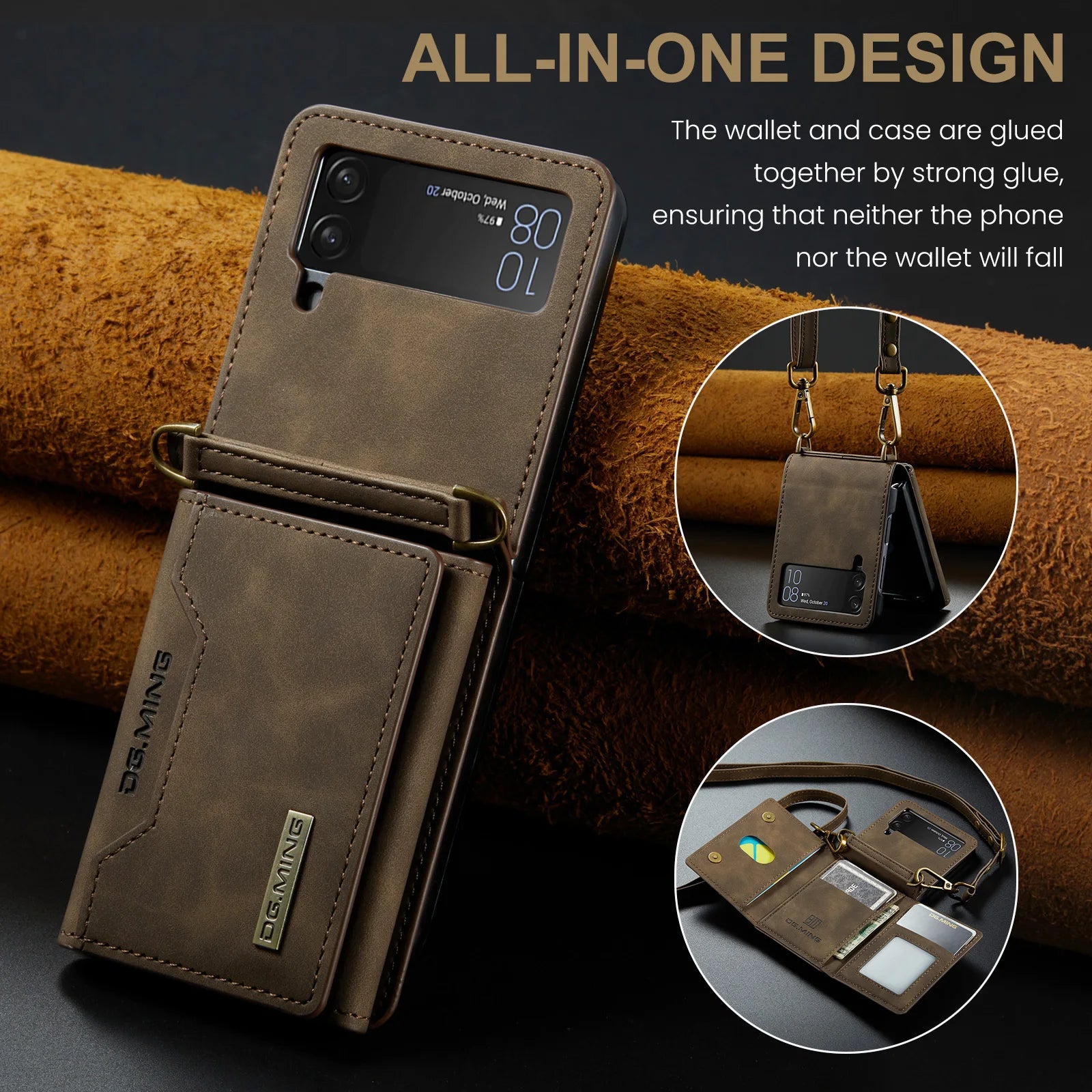 Leather Protection Wallet Funda Case for Samsung Galaxy Cover