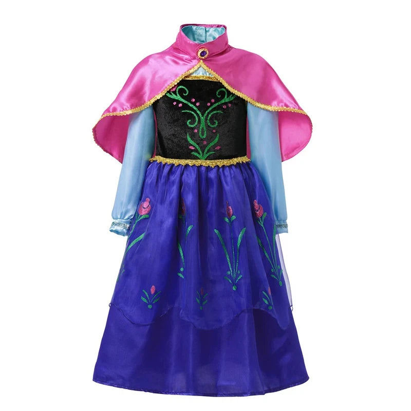 2024 Snow Queen Girls Dress Princess Elsa Dresses