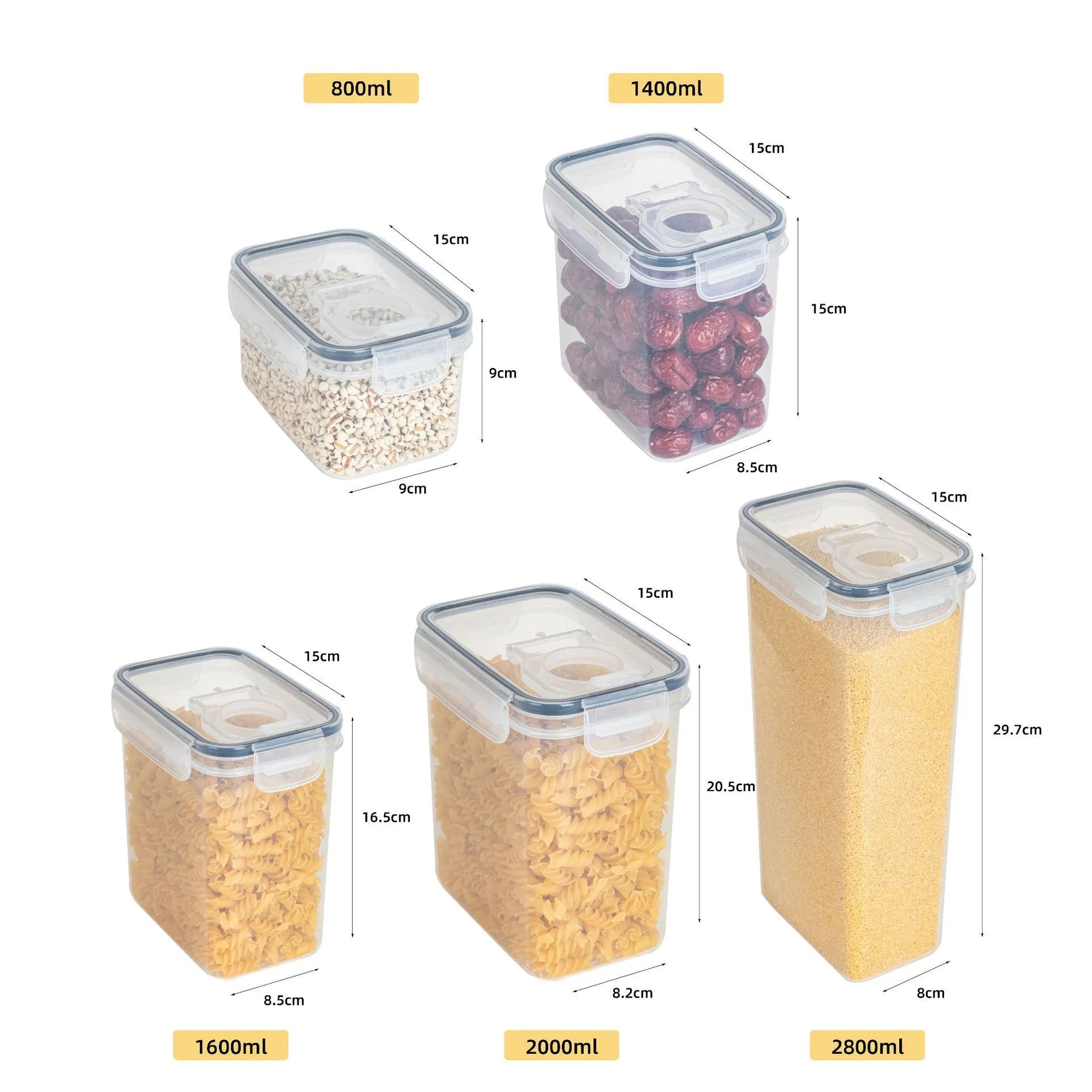 Airtight Food Storage Containers With Lid Pantry Organizer