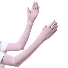 Sunscreen Gloves Female Long Sleeve Summer Cycling UV Long Arm Protection Thin Ice Silk Sleeve Set Ice Sleeve