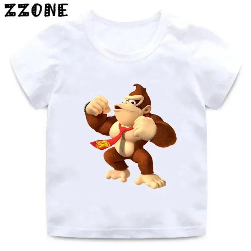 Donkey Kong Country Graphic Cartoon Kids T-Shirts