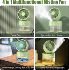 Portable Air Humidifier Fan 350ml Water Cooler Table Air Cooling Fan
