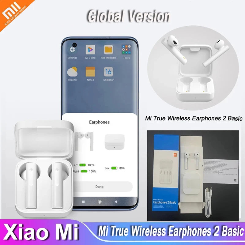 Global Xiaomi Mi True Wireless 5.0 Bluetooth Headset Air 2 SE Basic Edition Airtots 2TWS Touch Smart In-Ear Detection Function